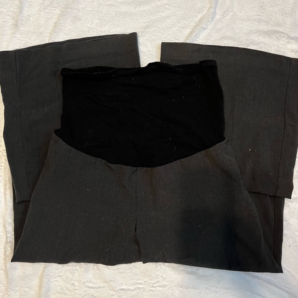 Oh Baby by Motherhood Gray Wide Leg dress Pants size Large